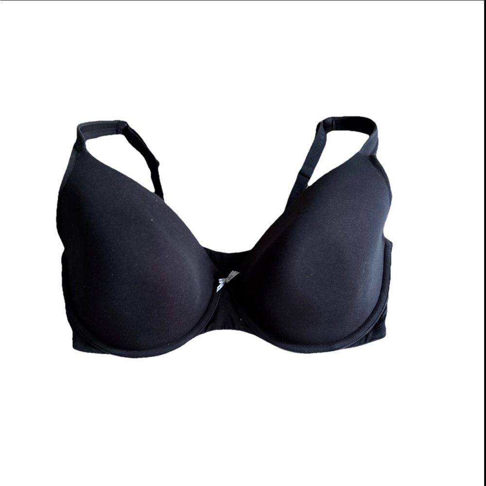 Cacique Classic Cotton T Shirt Bra Size 38F Black